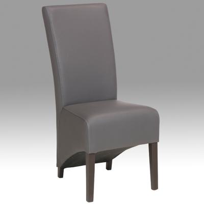 Chaise grise moderne ANAIS (lot de 2)