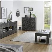 Table basse de salon 120 cm grise laqué design ANTONIO 3