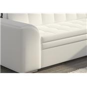 Canapé d'angle convertible blanc IRIS