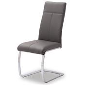 Chaise design en PU et pieds chromés TANOS (Lot de 2)