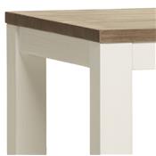 Table d'appoint contemporaine en bois massif blanc ESTELLE