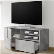 Meuble TV 120 cm design gris effet béton ARTIC 4