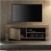 Petit meuble tv contemporain couleur chêne THELMA