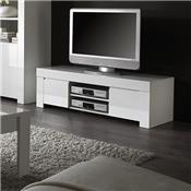 Meuble TV blanc laqu design PIETRA