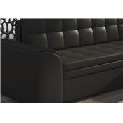 Canapé d'angle convertible noir IRIS 2