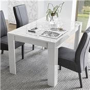 Table extensible 140 cm blanche laquée design ANTONIO
