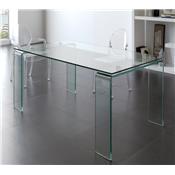 Table de salle à manger en verre design CHIBA