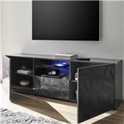 Meuble tv long 180 cm gris laqué design ANTONIO 3