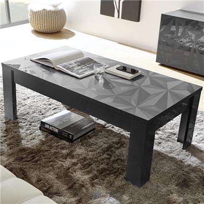 Table basse de salon 120 cm grise laqué design ANTONIO 3