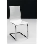 Chaise design blanc laqué LUCHIN (Lot de 2)