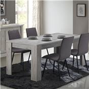 Salle à manger avec 4 chaises couleur chêne rustique MAGNOLIA