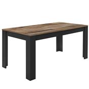 Table 180 cm noire et couleur bois moderne SICILIA