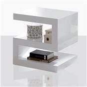 Table basse blanc laqué design ABIGAIL