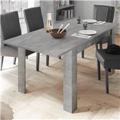 Table à manger extensible 140 cm grise design SERENA 2